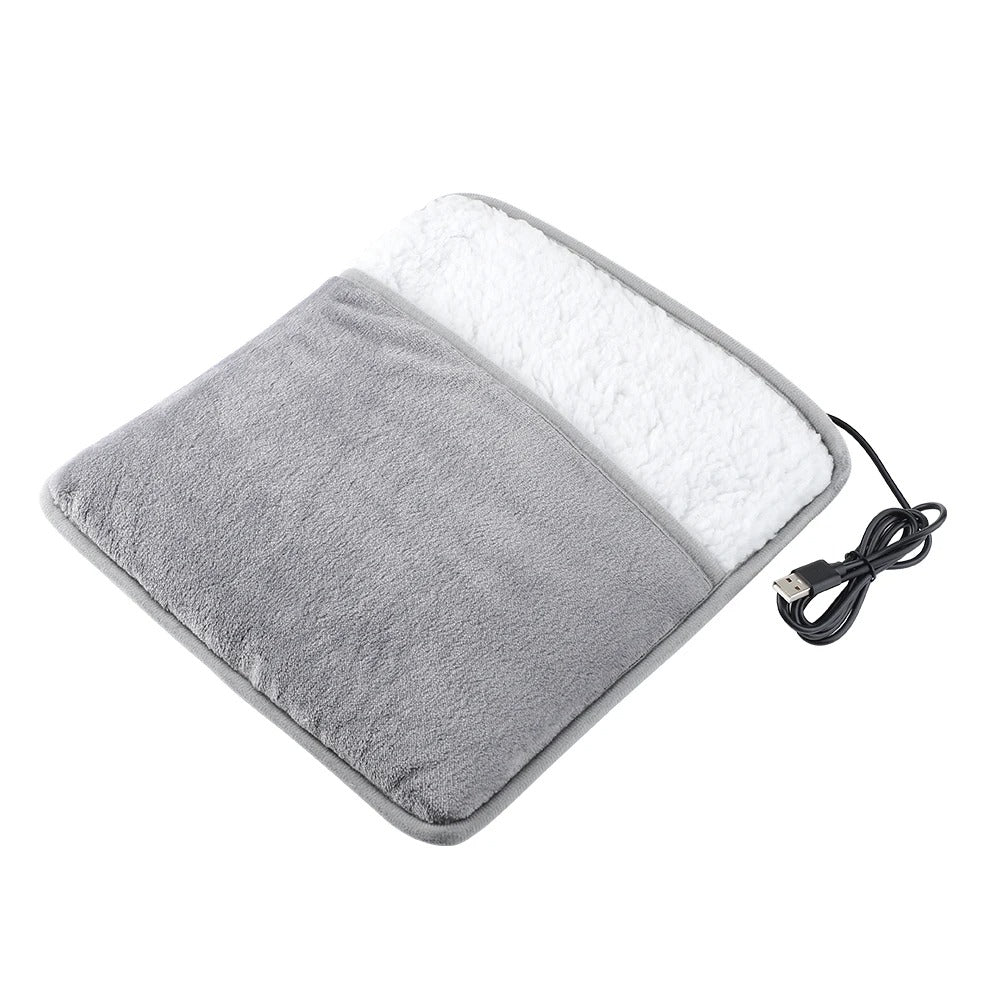 Warmtewereld™ USB-voetenwarmer van zachte flanel met 40 °C warmte