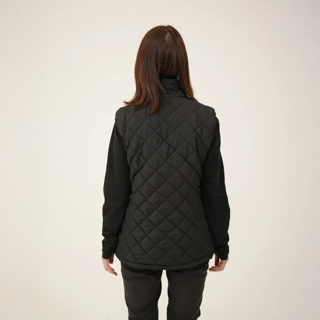 Warmtewereld™ Verwarmde bodywarmer dames met slanke pasvorm en nekwarmte