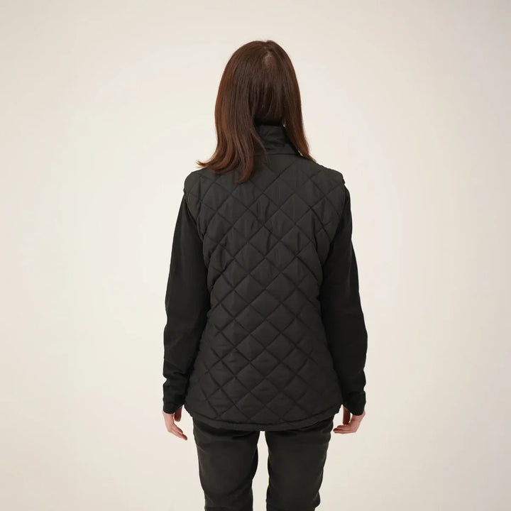 Warmtewereld™ Verwarmde bodywarmer dames met slanke pasvorm en nekwarmte