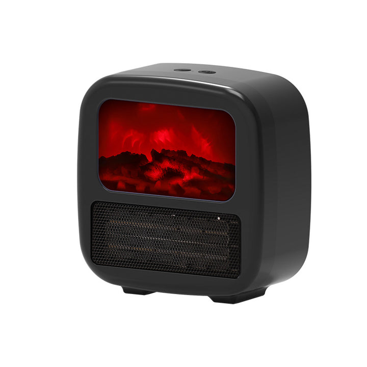 Zwarte mini kachel met 3D vlameffect