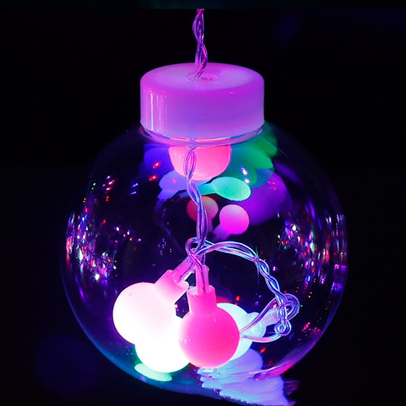 Lichtgordijn met heldere bollen voor raam
