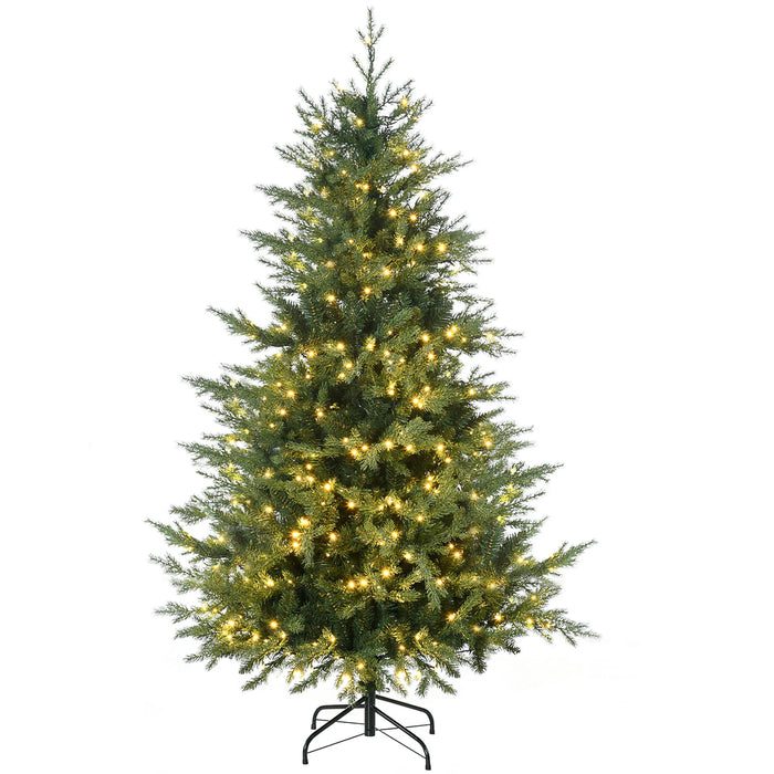 Warmtewereld Realistische kerstboom 183 cm met 400 leds en 8 standen