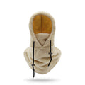 Pluche bivakmuts met nekwarmer