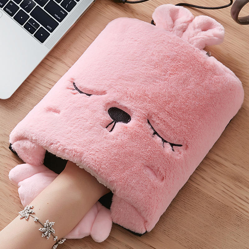 Warmtewereld™ Verwarmde muismat met handwarmer van zachte fleece