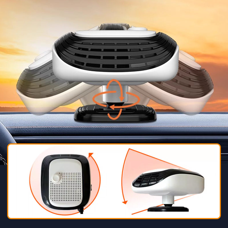 Warmtewereld™ Compacte autokachel met 360° draaibaar en snelle warmte
