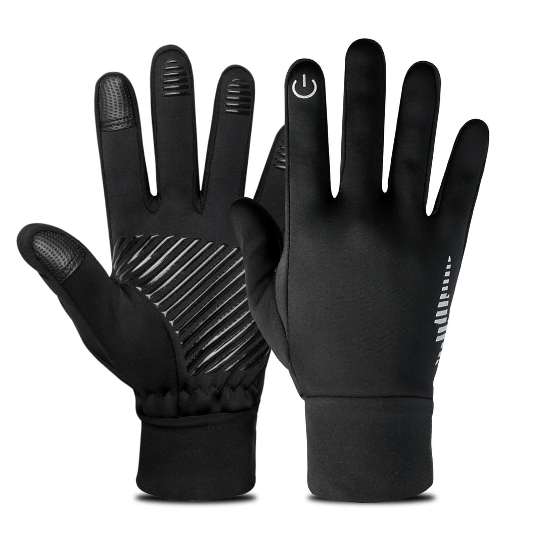 Zwarte winterhandschoenen met antislip palm