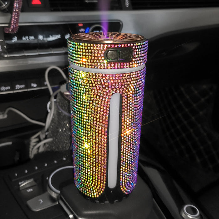Warmtewereld Strass auto-diffuser met kleurlicht, via USB