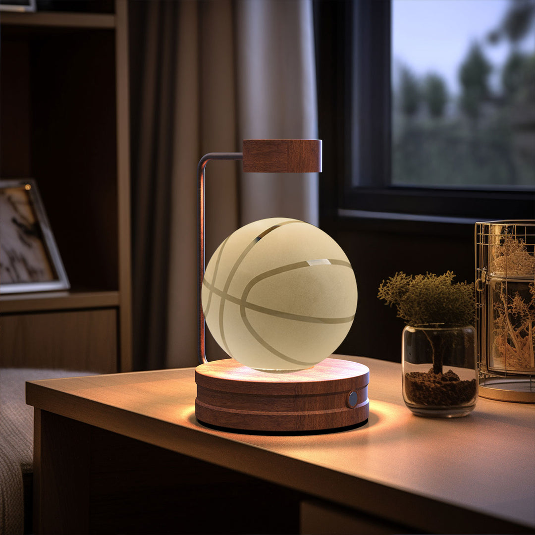 Kristallen bol met 3D gravure op houten voet