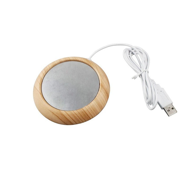 Kopwarmer onderzetter met houtlook rand
