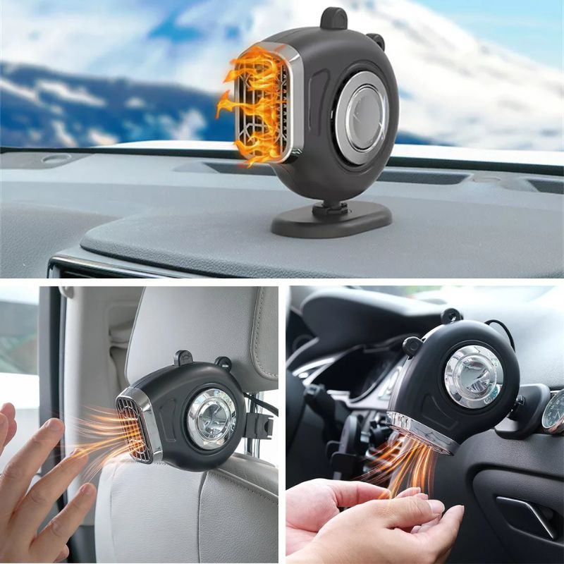 Warmtewereld™ Autokachel 12V met 360° houder en verstelbaar handvat