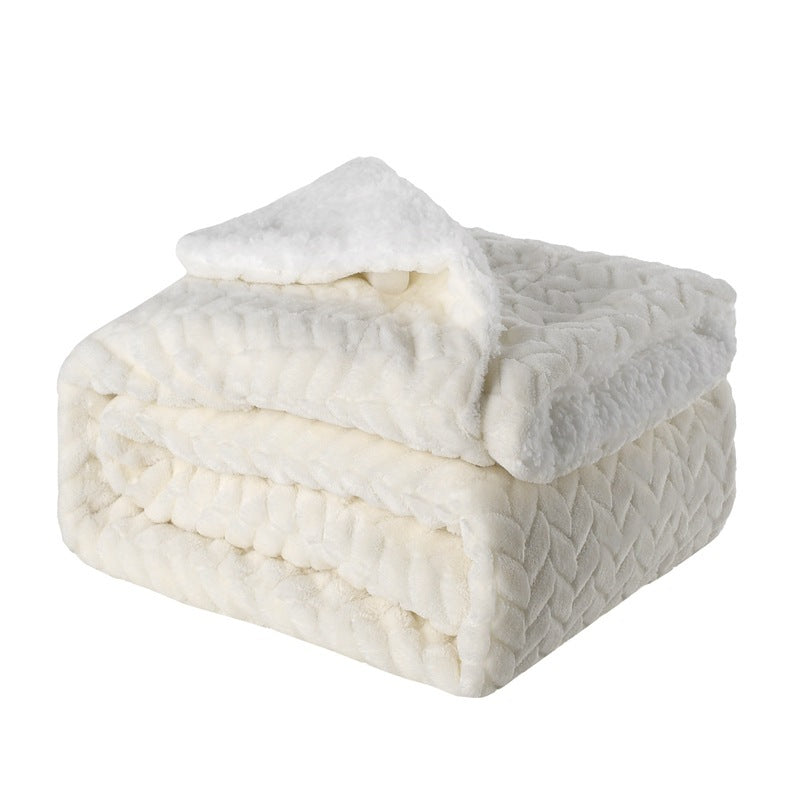 Dikke fleece deken met sherpa achterkant