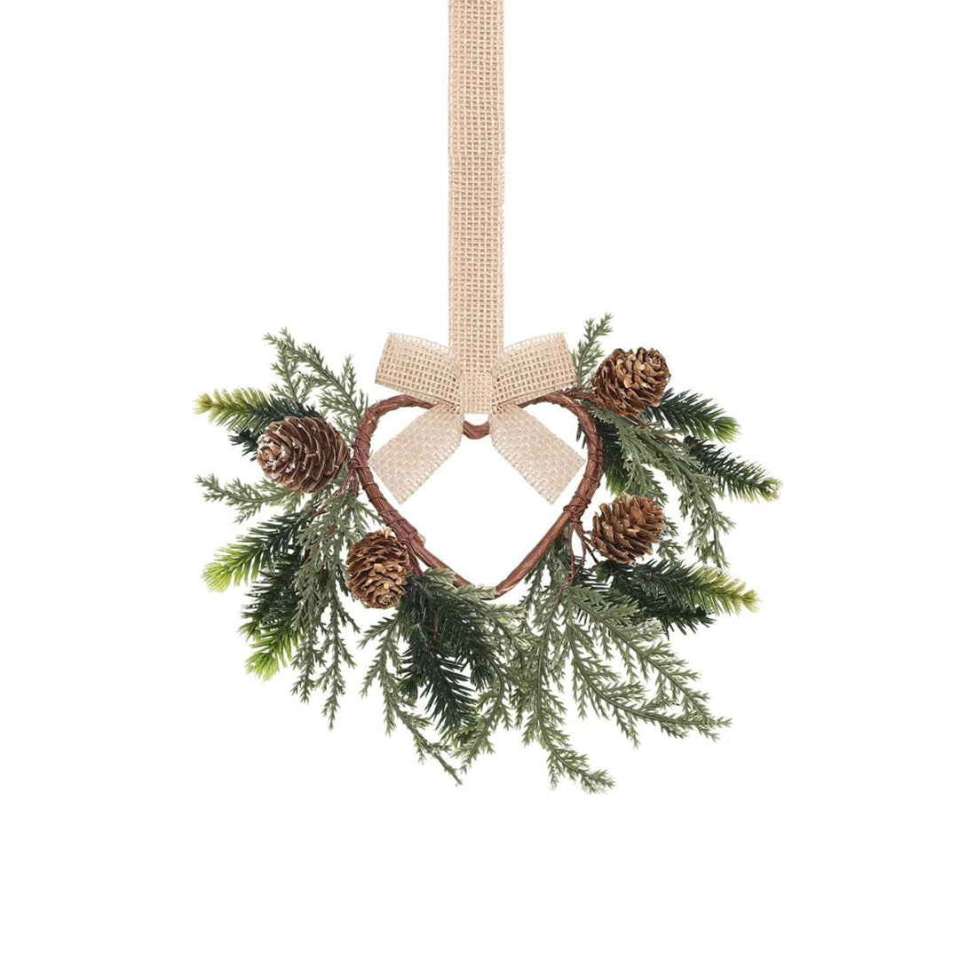 Klein kerstkransje met rode strik