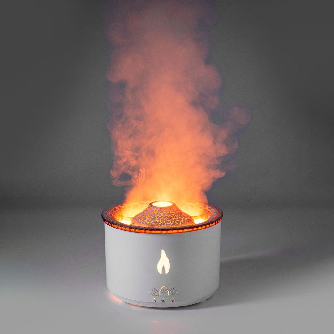 Vlam diffuser met kwal-rookring en timer van 2 of 8 uur