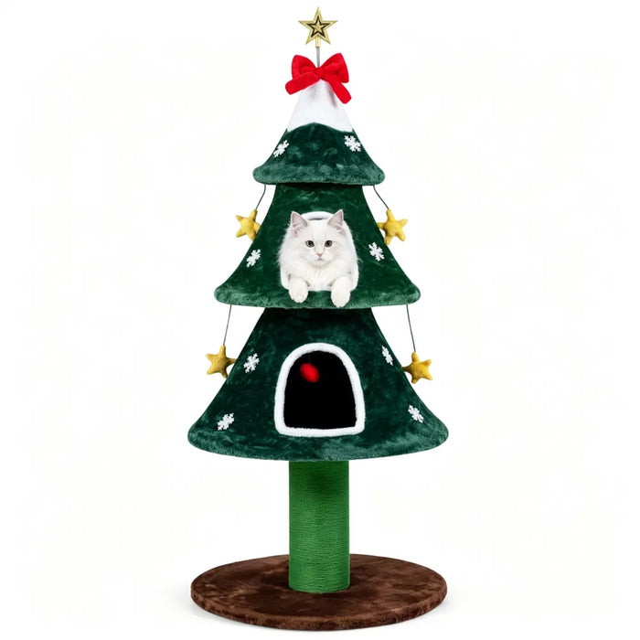 Warmtewereld Kattenboom kerstboom 137 cm met sisal en 2 holen