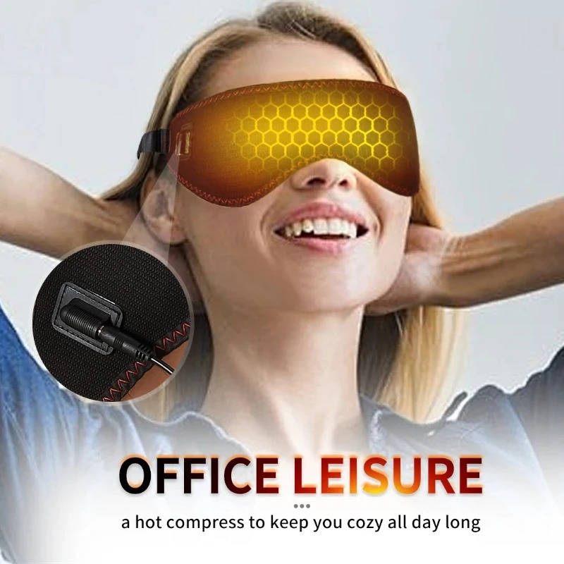 Warmtewereld™ Verwarmd oogmasker met drie warmtestanden, trilling en timer
