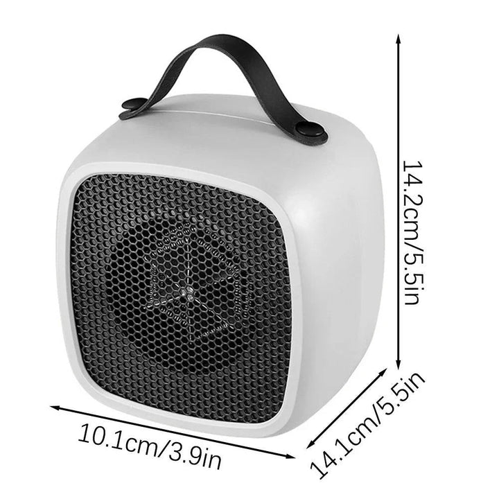 Warmtewereld™ Mini bureaukachel 500 W PTC, stil en snel warm