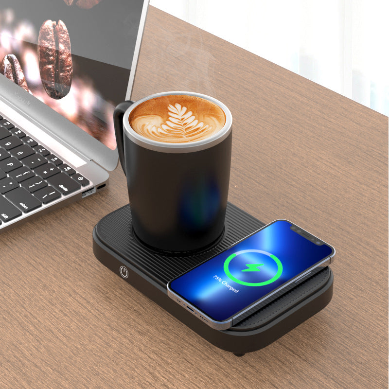 Bekerwarmer met beker en draadloze oplader