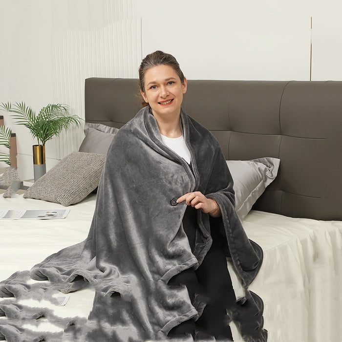 Warmtewereld Verwarmde omslagdoek van fleece, ook te gebruiken als plaid