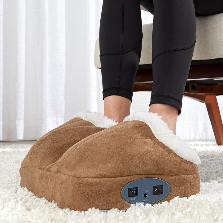 Warmtewereld™ Voetenwarmer met vibratie en fleece gevoerde vakken
