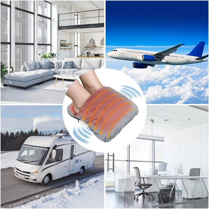 Warmtewereld™ Pluche voetenzak met warmte en vibratiemassage