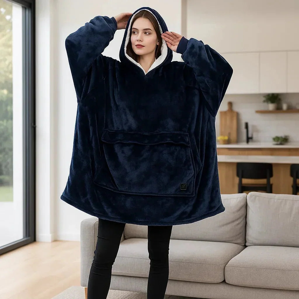 Warmtewereld™ USB-verwarmde deken met capuchon van zachte flanel