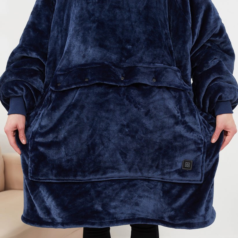 Warmtewereld™ USB-verwarmde deken met capuchon van zachte flanel