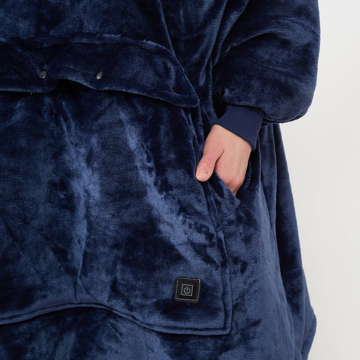 Warmtewereld™ USB-verwarmde deken met capuchon van zachte flanel