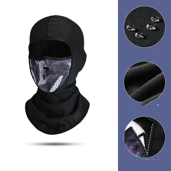 Winddichte skimasker en nekwarmer in één