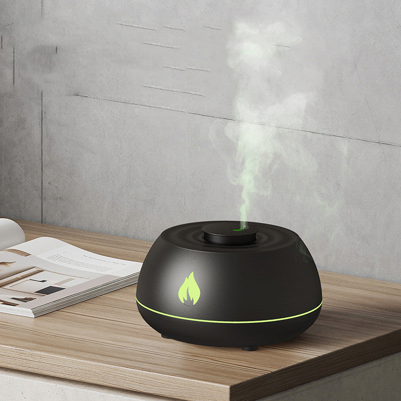 Vlam diffuser 130 ml met 7 lichtkleuren en verstelbare nevel