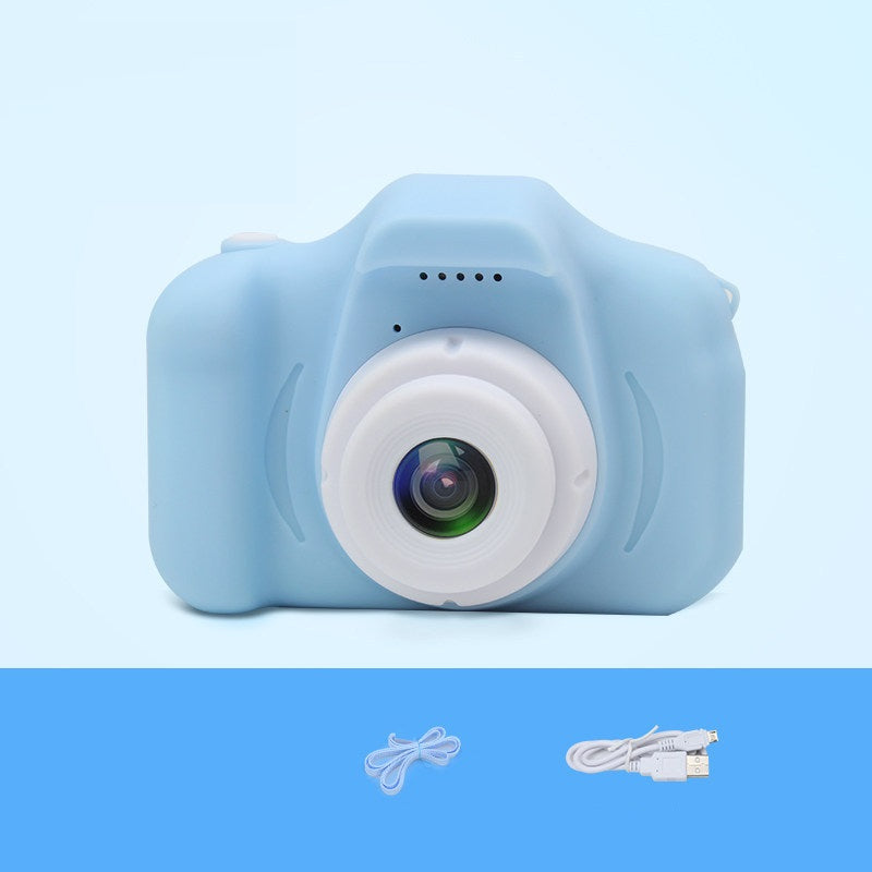 Roze mini kindercamera met siliconen hoesje