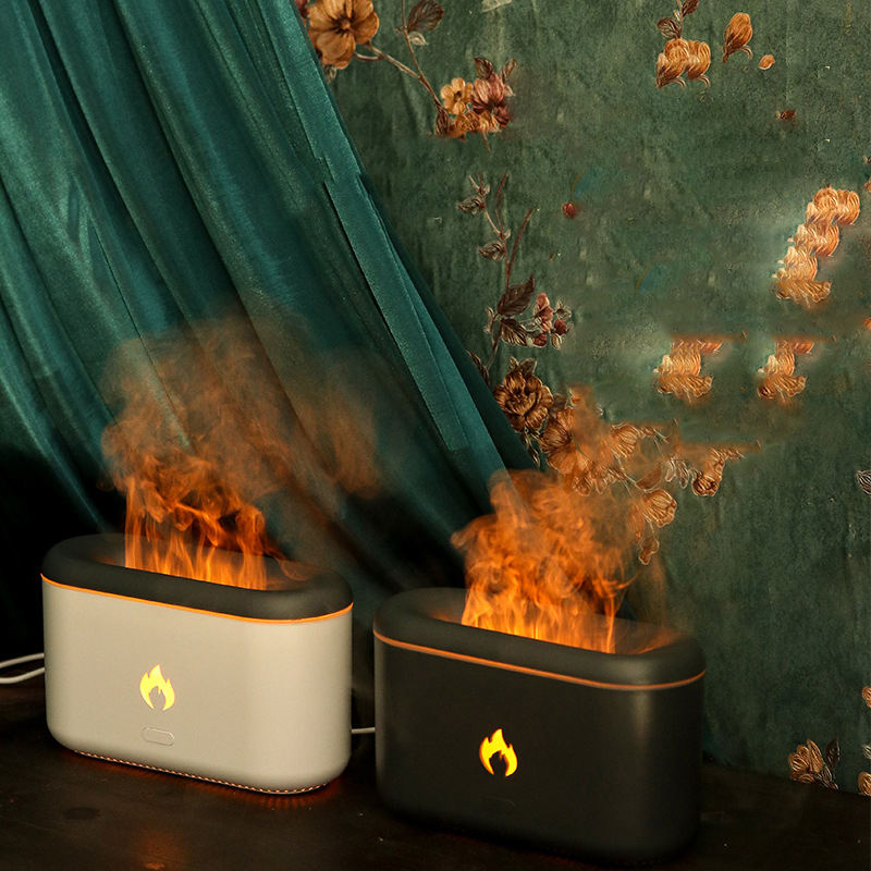 Vlam luchtbevochtiger 300 ml met 3D vlam, ultrasoon
