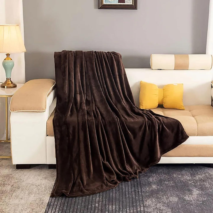 Warmtewereld™ Zachte fleece plaid van imitatiebont voor bank en bed
