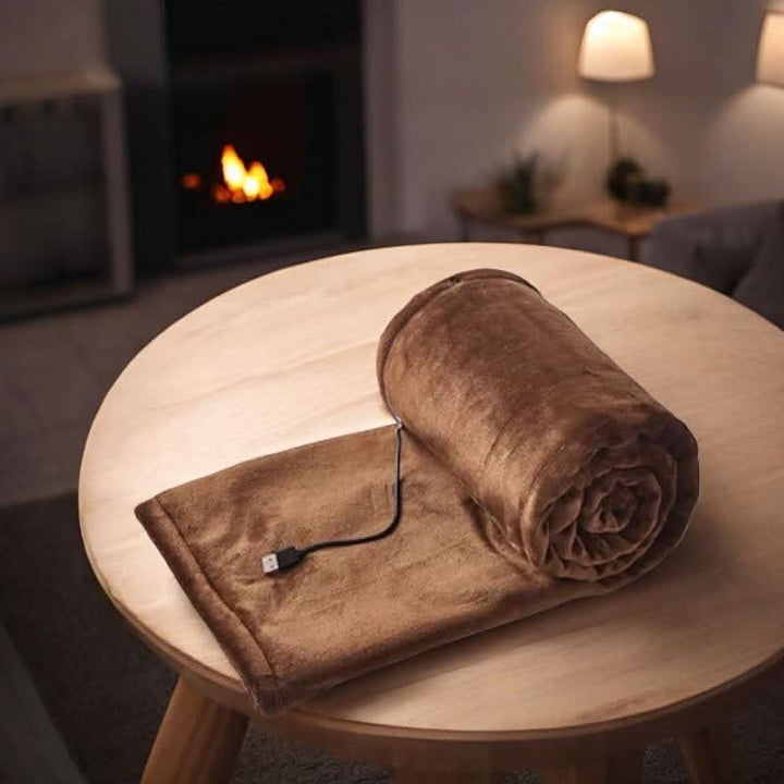 Warmtewereld™ Draagbare USB-warmtedeken van flanel met drie standen