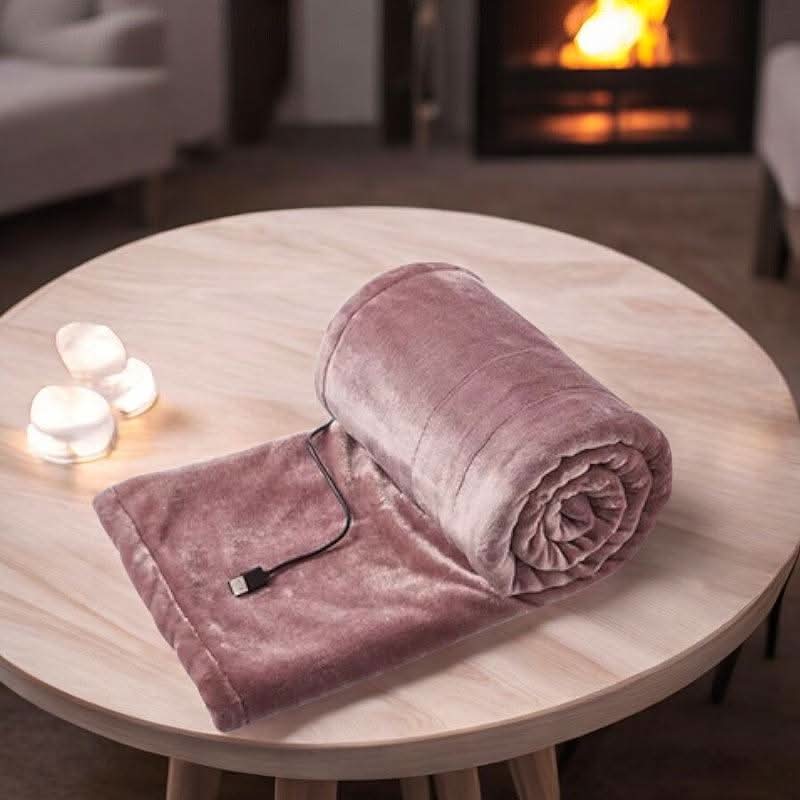 Warmtewereld™ Draagbare USB-warmtedeken van flanel met drie standen