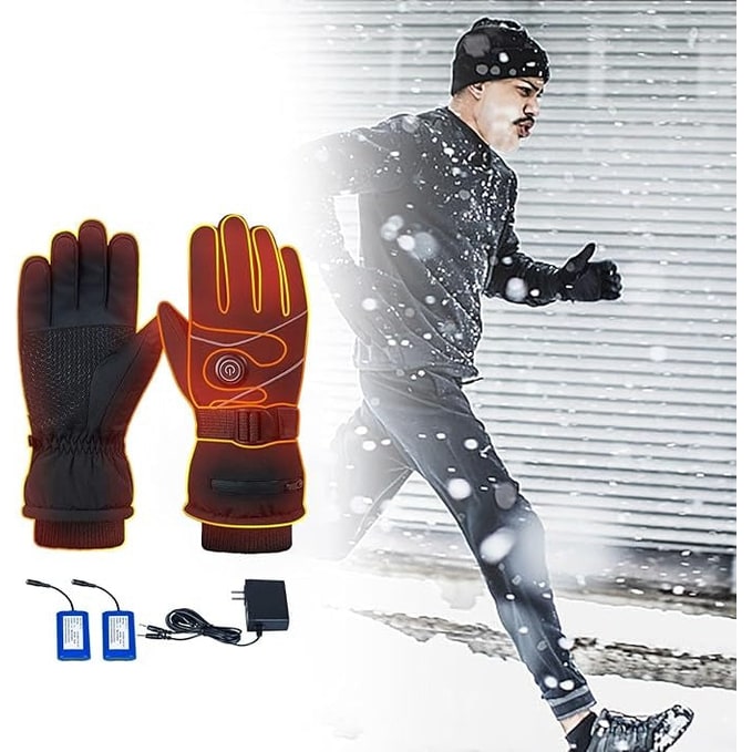 Warmtewereld™ Oplaadbare verwarmde handschoenen met fleece en touchscreen