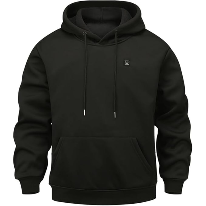Warmtewereld™ Verwarmde hoodie met rits, capuchon en USB-warmtezones