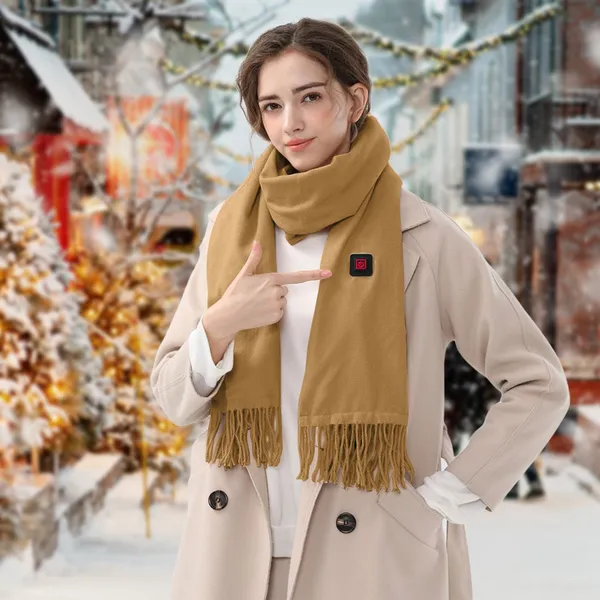 Warmtewereld™ Verwarmde fleece sjaal met USB en drie warmtestanden