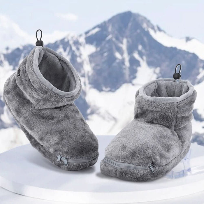 Warmtewereld™ USB-verwarmde pluche pantoffels met voetboogsteun