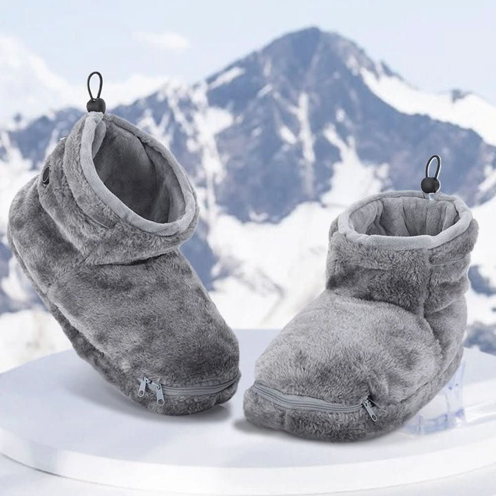 Warmtewereld™ USB-verwarmde pluche pantoffels met voetboogsteun
