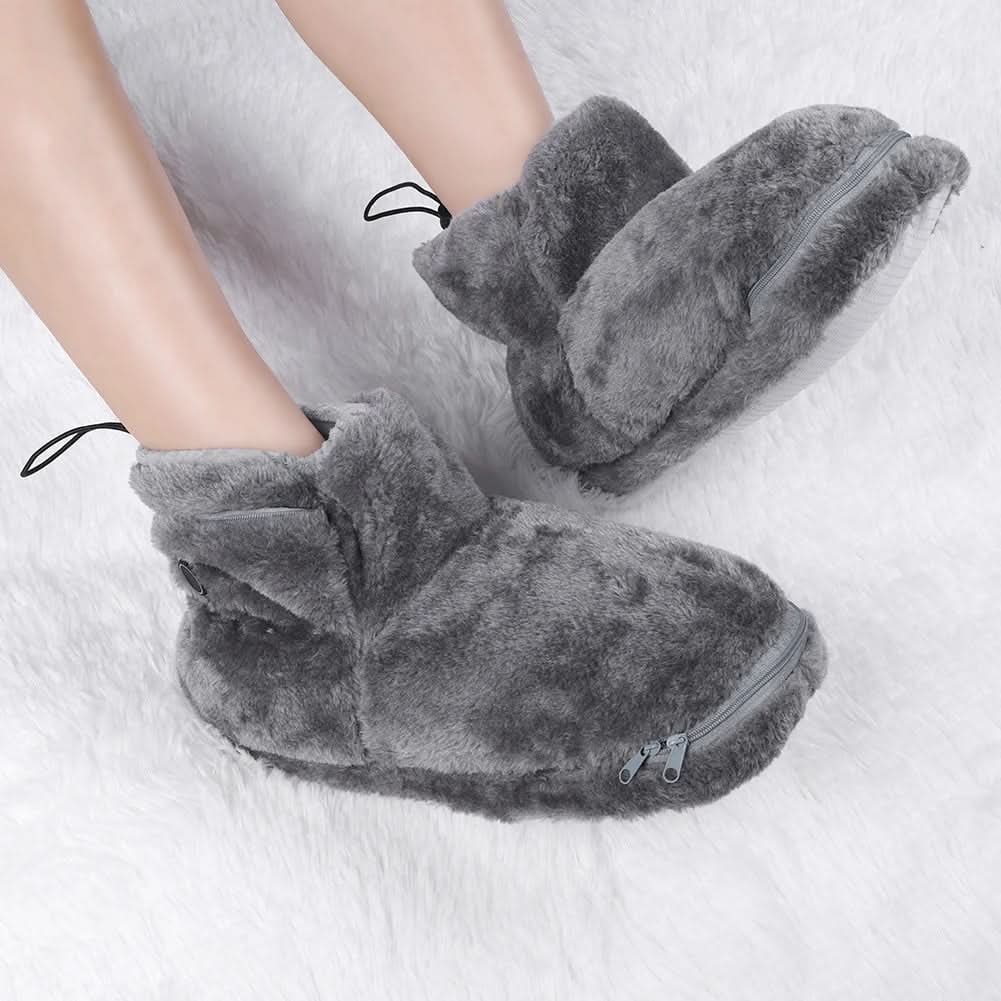 Warmtewereld™ USB-verwarmde pluche pantoffels met voetboogsteun