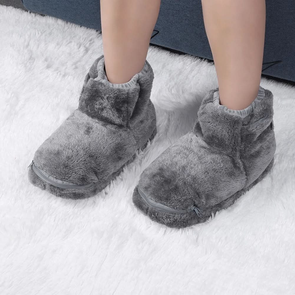 Warmtewereld™ USB-verwarmde pluche pantoffels met voetboogsteun