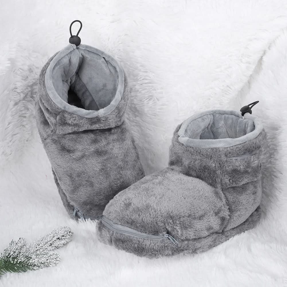 Warmtewereld™ USB-verwarmde pluche pantoffels met voetboogsteun
