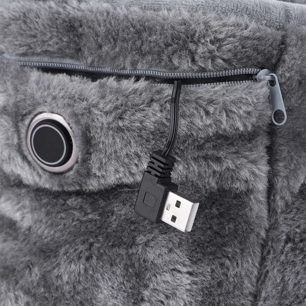 Warmtewereld™ USB-verwarmde pluche pantoffels met voetboogsteun