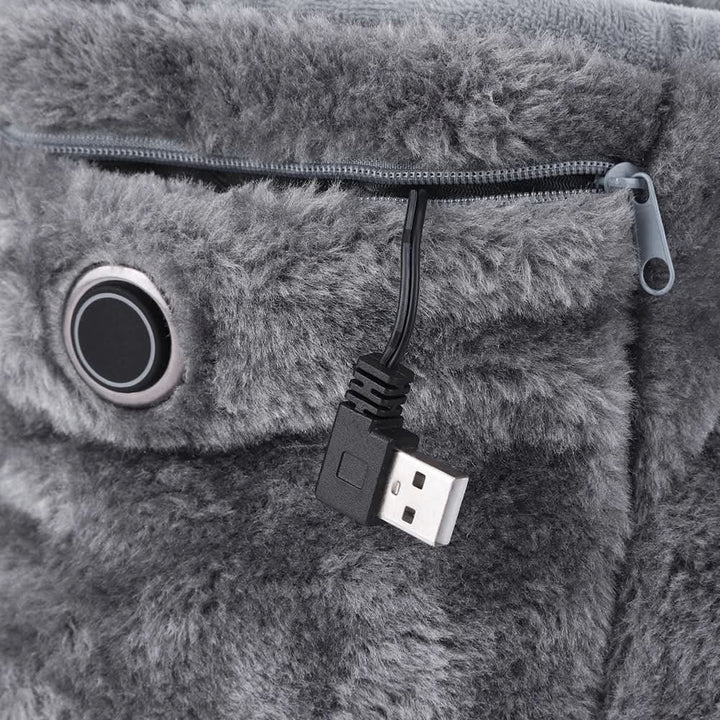 Warmtewereld™ USB-verwarmde pluche pantoffels met voetboogsteun