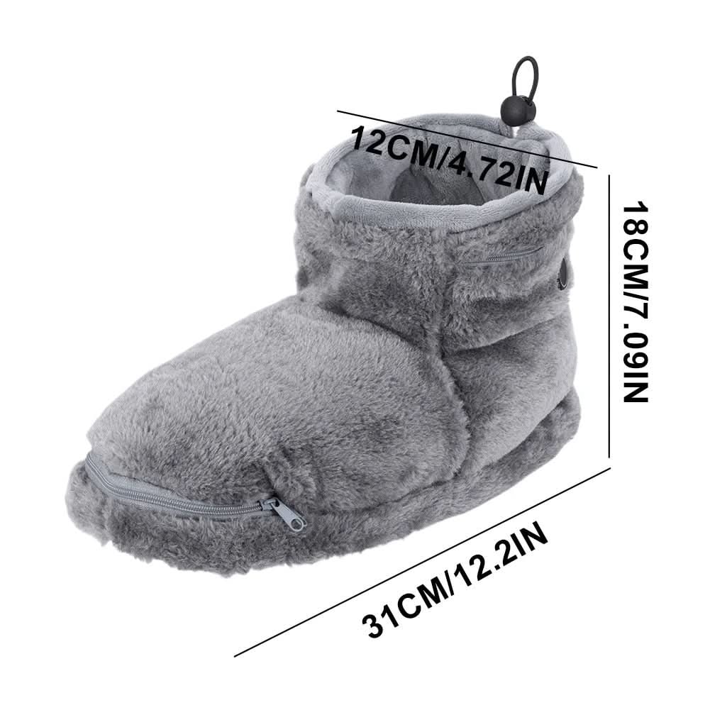 Warmtewereld™ USB-verwarmde pluche pantoffels met voetboogsteun