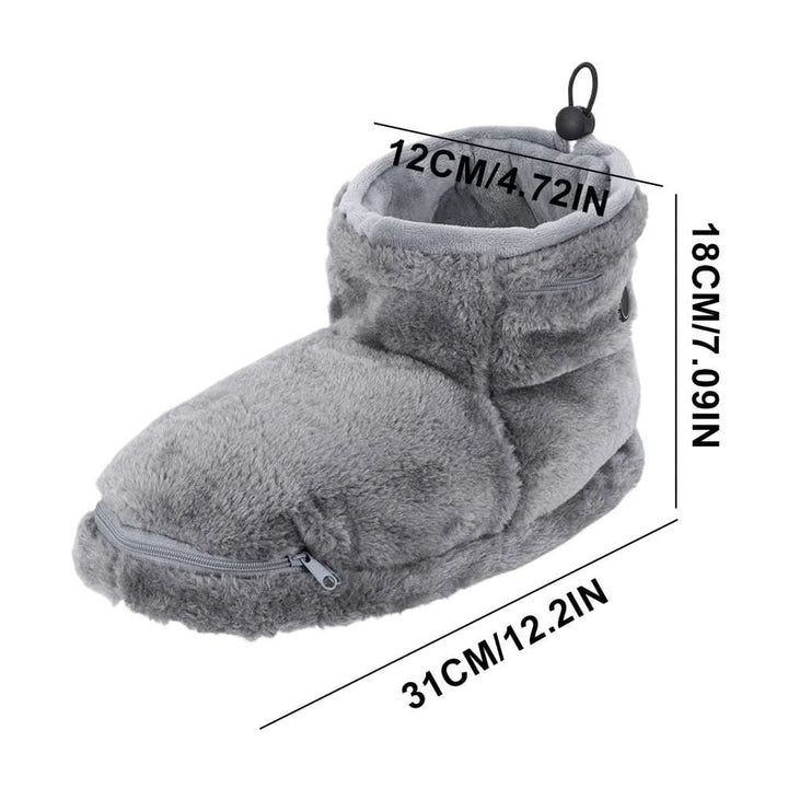 Warmtewereld™ USB-verwarmde pluche pantoffels met voetboogsteun
