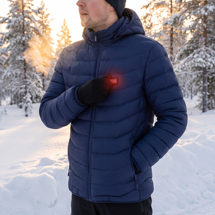 Warmtewereld™ Verwarmde unisex jas met 9 warmtezones en afneembare capuchon