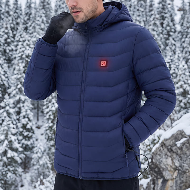 Warmtewereld™ Verwarmde unisex jas met 9 warmtezones en afneembare capuchon