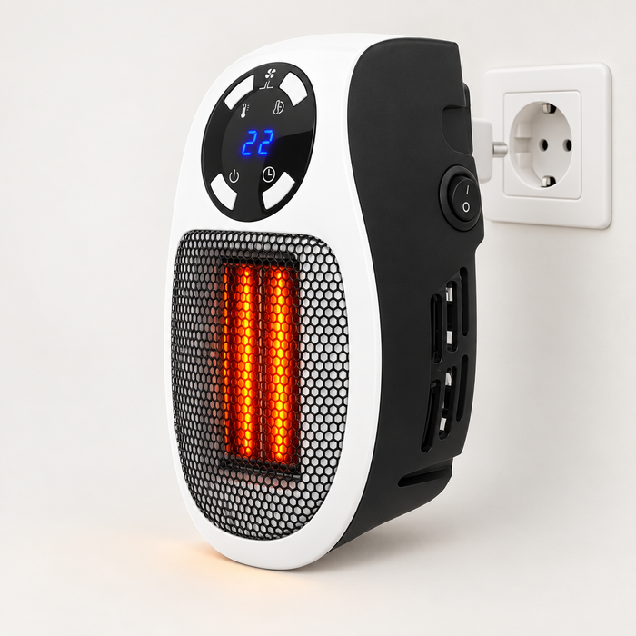 Warmtewereld™ Digitale minikachel 500W met ledscherm en timer