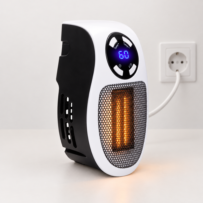 Warmtewereld™ Stille minikachel met afstandsbediening, thermostaat en timer